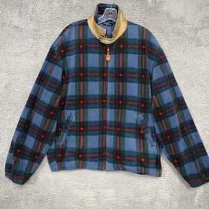 VTG Polo Ralph Lauren Jacket Men Sz L Flannel Fleece Bomber Polartec Made in USA